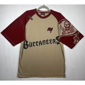Vintage No Huddle‎ NFL Mens XL Red & Beige 2004 Tampa Bay Buccaneers T-Shirt